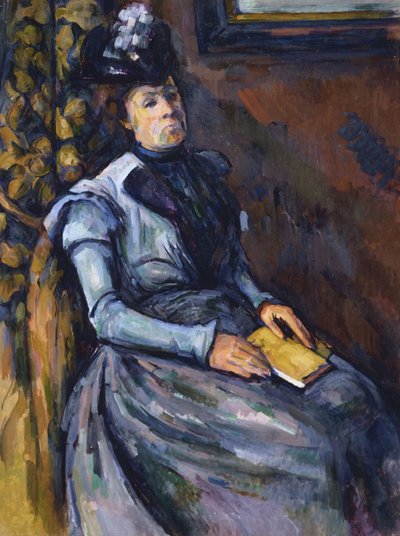 Donna seduta in blu da Paul Cézanne